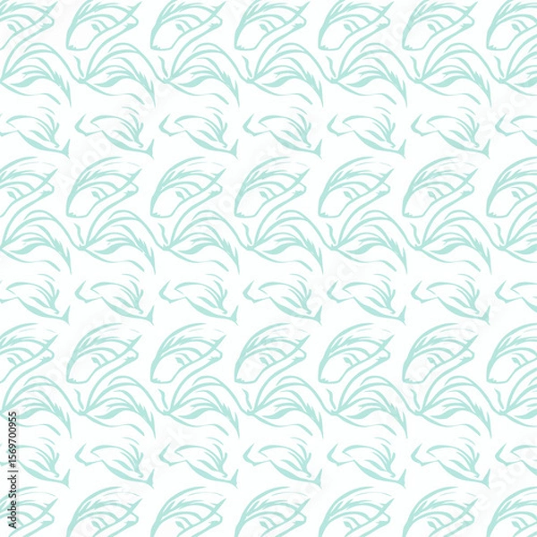Fototapeta Abstract Teal Pattern Seamless Graphic Resource Background