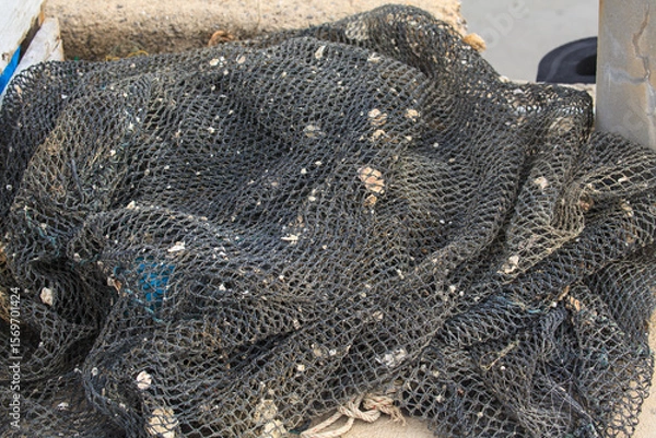 Fototapeta Fishing net in bulk