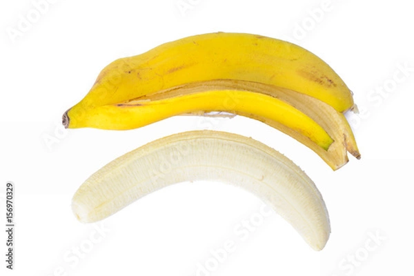 Fototapeta Cooked banana yellow isolated