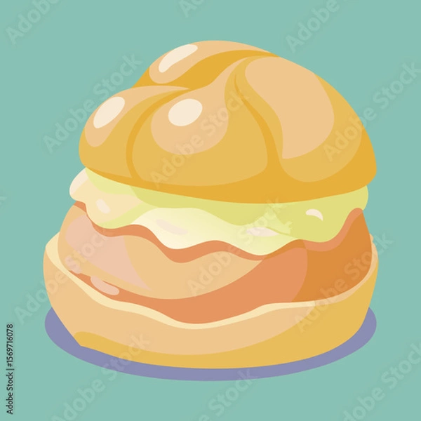 Obraz hamburger isolated on white