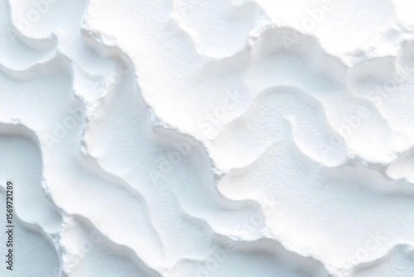 Fototapeta Airy White Foam Background Soft Light Texture for Product Displays, Websites & Design Projects