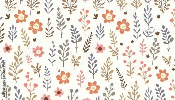 Obraz seamless floral pattern with flowers