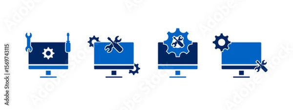 Fototapeta computing services icon vector illustration. computing services icon in flat style - stock vector..