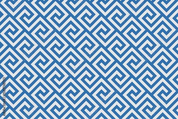 Fototapeta Meander diagonal pattern. Vector background with greek antique motif
