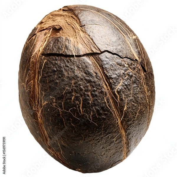Fototapeta Cracked, textured egg with a natural appearance.