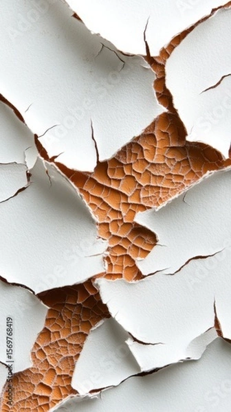 Obraz Cracked earth texture with peeling paint and dry surface details