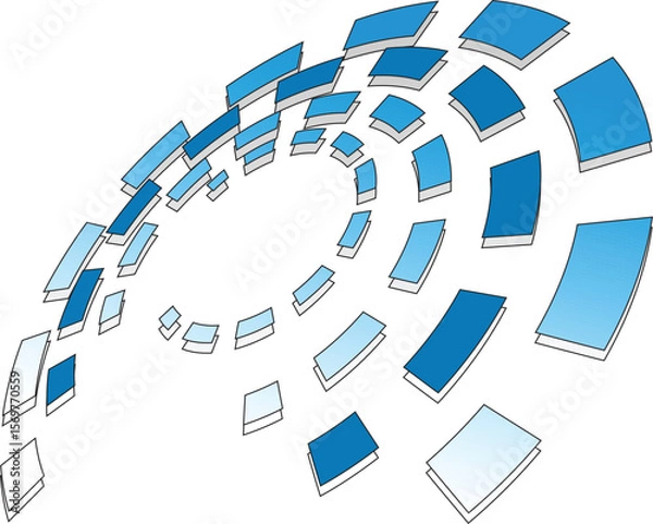 Obraz sketch vector illustration icon logo symbol design line box spiral abstract modern as mascot modern company