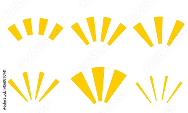 Obraz 強調　注目　気づき　漫符マーク　アイコン　チェック　セット