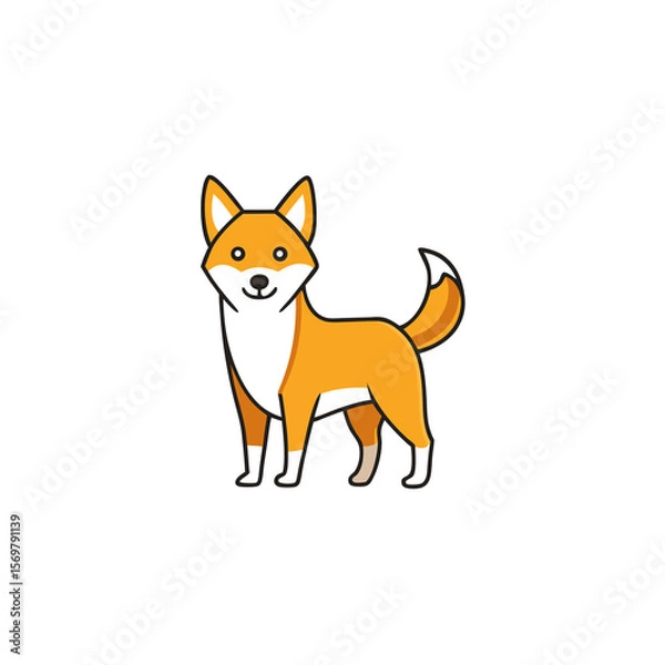 Obraz red fox cartoon