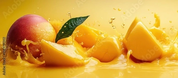 Obraz Fresh Mango with Splash