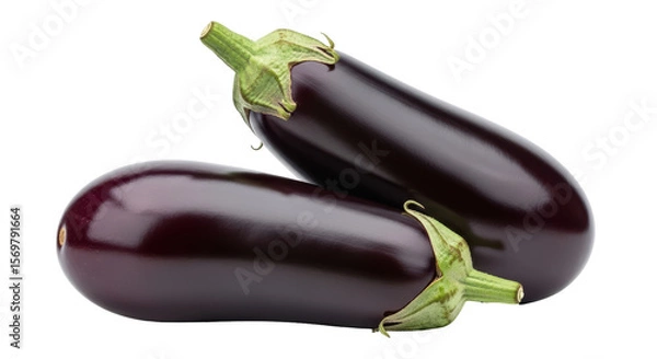 Fototapeta Isolated Two Eggplants