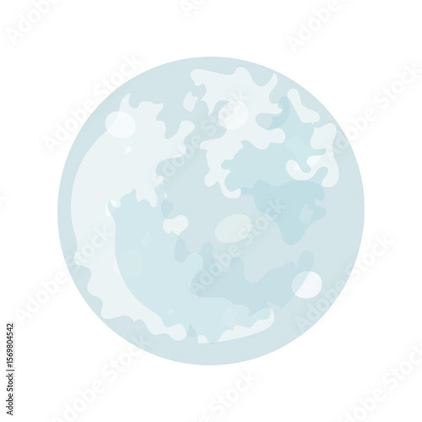 Fototapeta Full moon. Vector creepy halloween element.