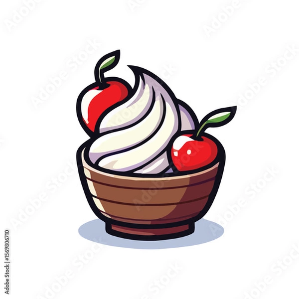 Obraz vector style cute unique food monster mascot illustration