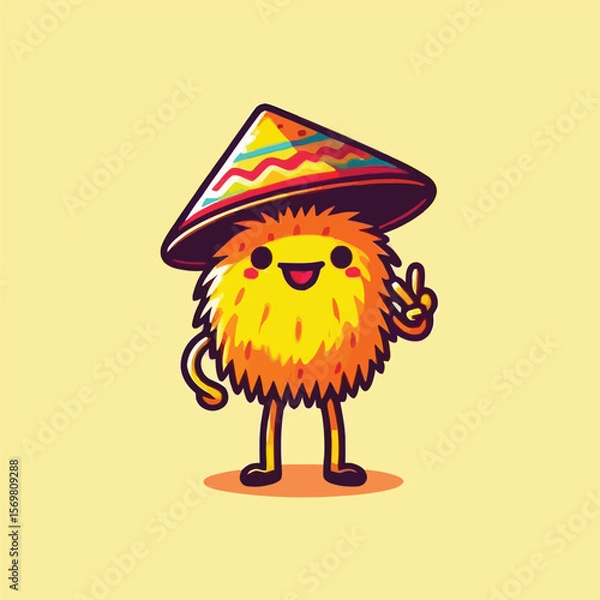 Obraz vector style cute unique undead monster mascot illustration