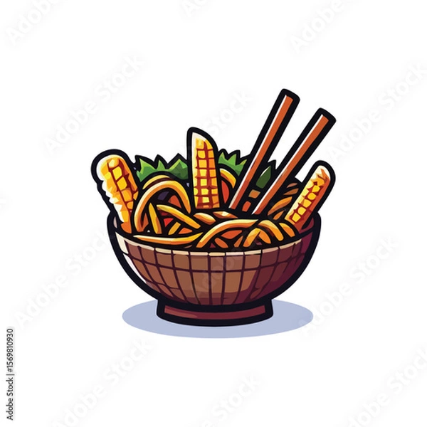 Obraz vector style cute unique undead monster mascot illustration