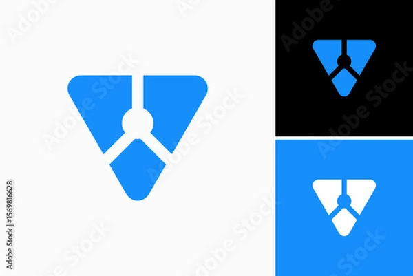 Obraz V Technology Vector Logo Premium 