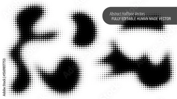 Obraz Abstract Halftone Vector Assets,