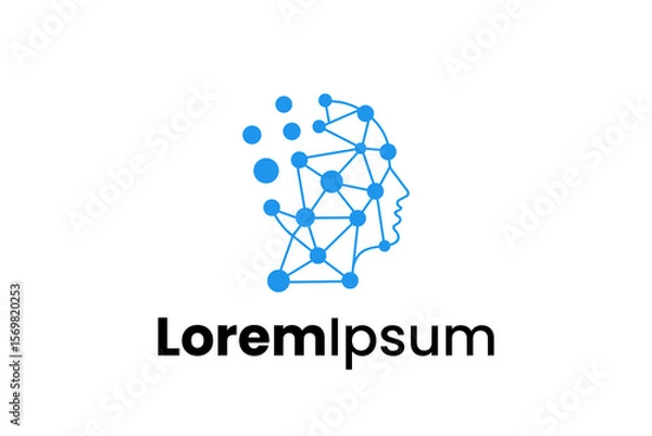 Obraz Head People Network Vector Logo Premium 