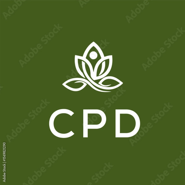 Fototapeta CPD logo design on white  background.