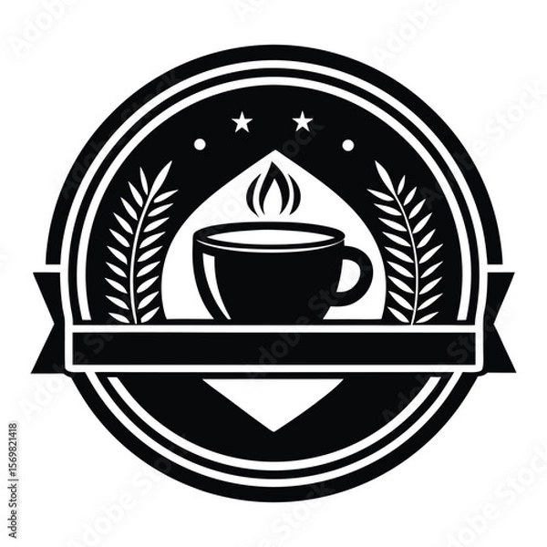 Obraz Coffee cup icon for cafe hot drink symbol design.