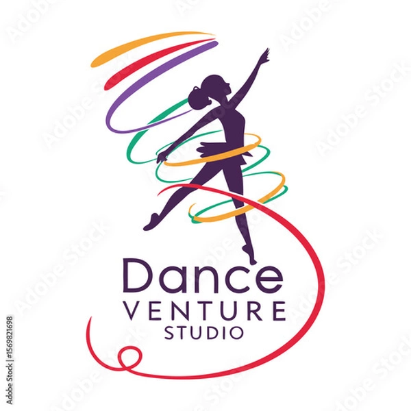 Obraz logo of dance venture studio in simple and impress.