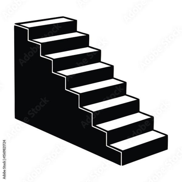 Obraz make stairs vector image perfect on white background.