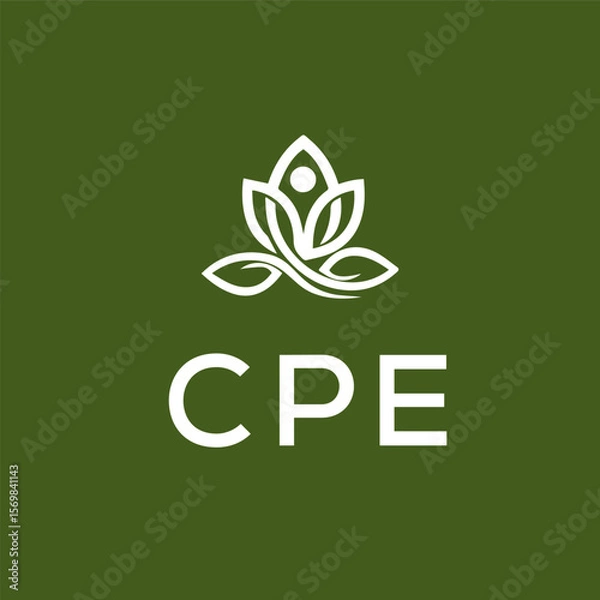 Fototapeta CPE logo design on white  background.