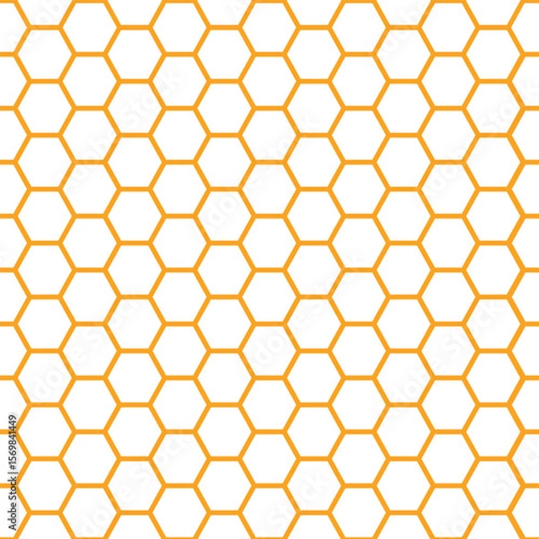 Fototapeta Seamless pattern as honeycomb structure of honey