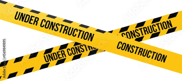 Obraz Yellow and Black "Under Construction" Warning Tape