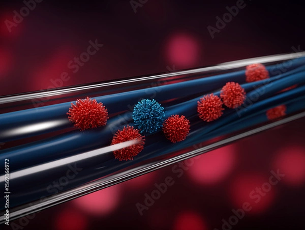 Fototapeta PFAS Particles Bind to Surfaces in a Controlled Laboratory Environment Showcasing Environmental Science Research