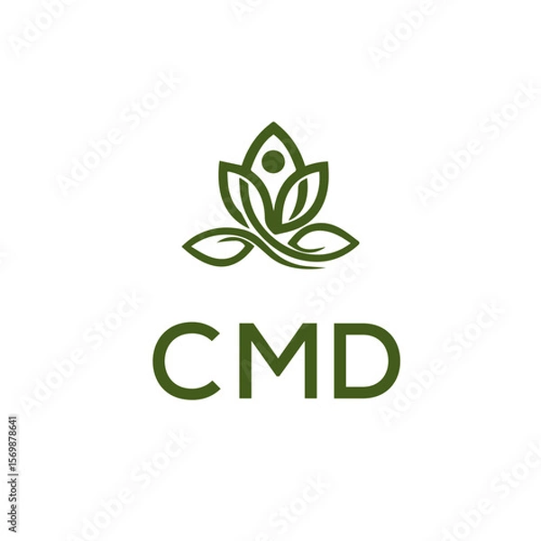Fototapeta CMD logo design on white  background.