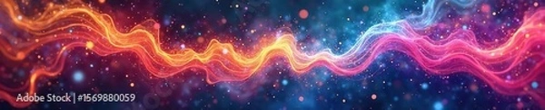 Fototapeta Vibrant Swirling Acrylic Abstract A Visual Metaphor for the Fleeting Passage of Time