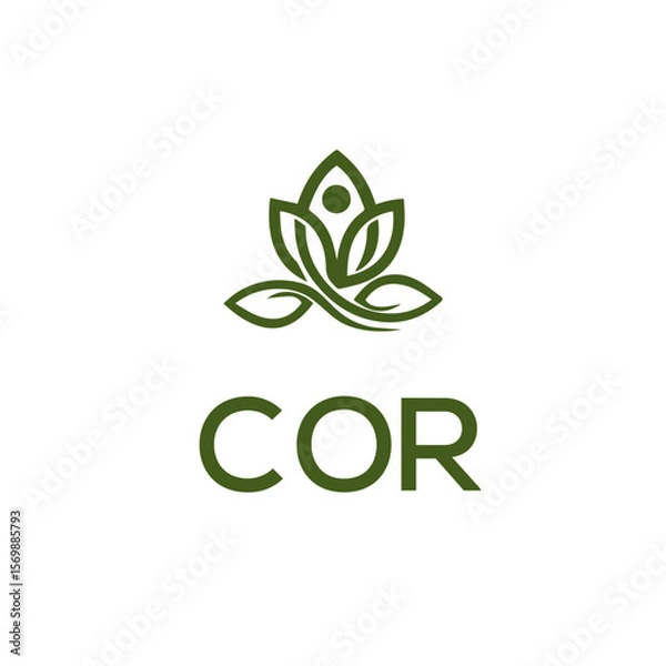 Fototapeta COR Letter Initial Logo Design Template Vector Illustration