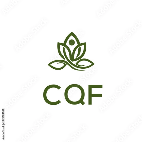 Fototapeta CQF Letter Initial Logo Design Template Vector Illustration