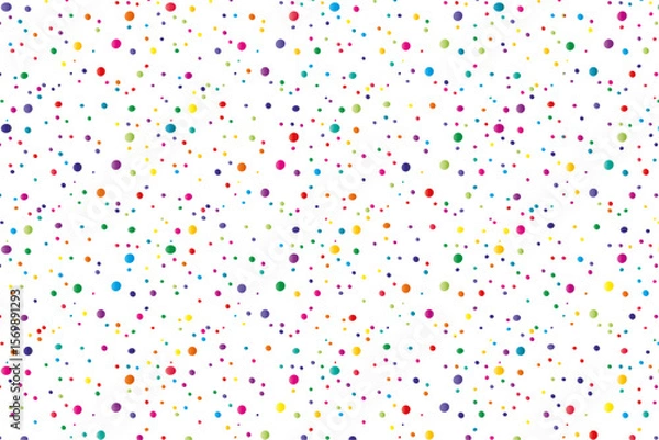 Fototapeta Multicolored background of dots on white