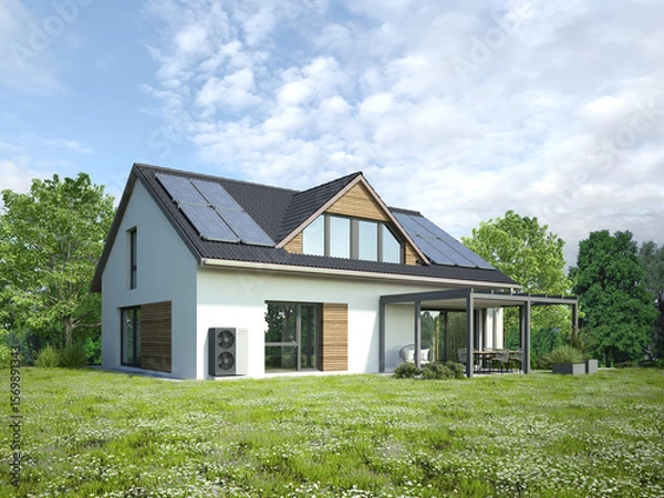 Obraz Modernes Einfamilienhaus