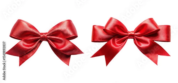 Obraz red bow isolated on white background
