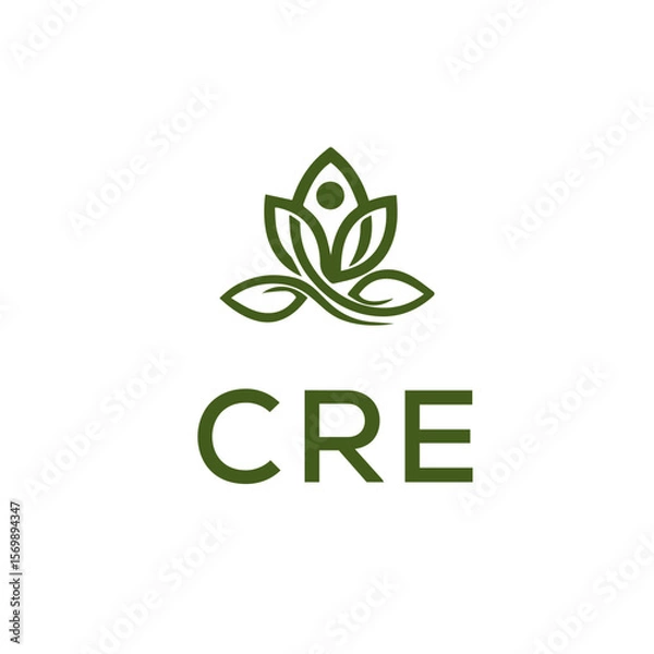 Fototapeta CRE Letter Initial Logo Design Template Vector Illustration