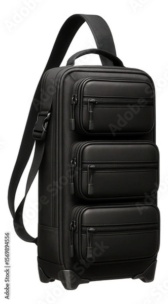 Fototapeta Fishing tackle bag with multiple zippered pockets for organizing lures and lines.
