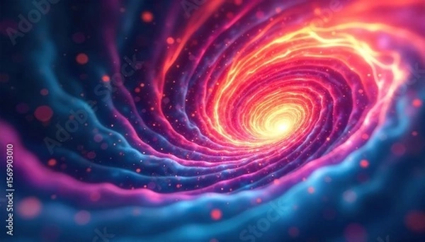 Obraz Mesmerizing Swirling Vortex of Blurred Colors Dynamic Abstract Background
