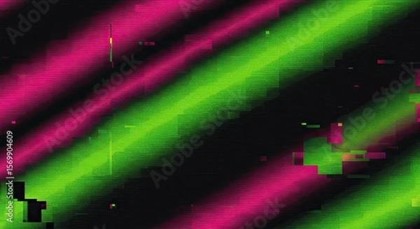 Fototapeta Glitch Art Pixel Tie Dye Background, Glitch Art Seamless Pattern.