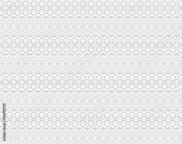 Fototapeta Ornamental Seamless Repetitive Grey Pattern Design with Chevron Accents
