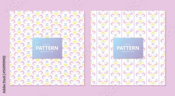 Fototapeta Pastel Color Abstract Decorative Repeatable Pattern Background