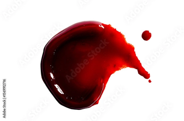 Fototapeta Realistic Blood Spatter, Isolated on Transparent PNG, High-Resolution