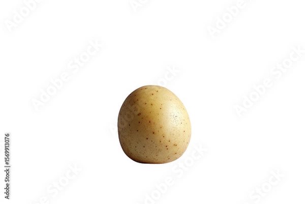 Fototapeta Single speckled bird egg, isolated on transparent PNG, studio shot.