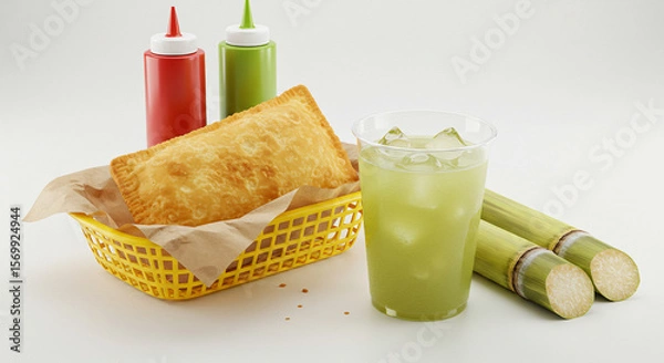 Obraz Pastel e caldo de cana