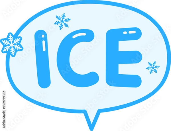 Obraz 아이스 글자 말풍선