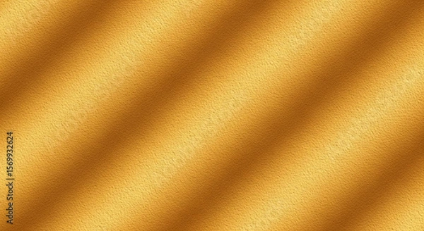 Fototapeta Gold Textured Surface Background With Diagonal Wavy Ripple Pattern and Subtle Graininess Featuring Warm Metallic Tones and Even Lighting in Abstract Minimalist Repeating Design