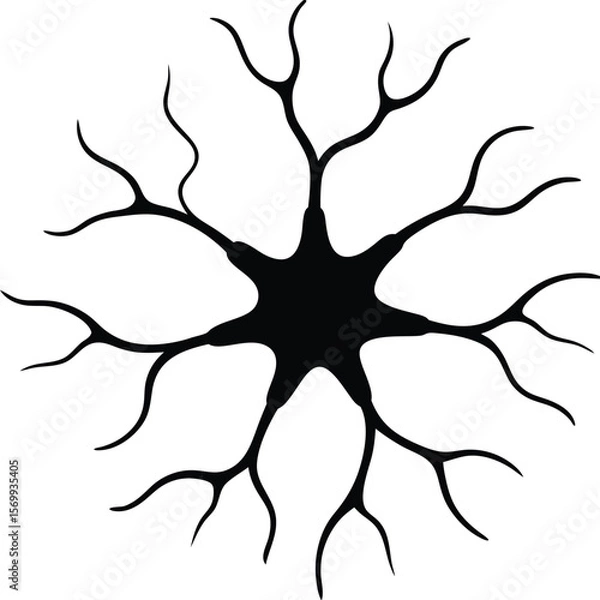 Obraz neuron synapse diagram on white background.eps