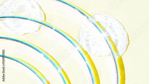 Obraz Abstract Rainbow Arches with Light Refraction and Cloud-like Shapes for Modern and Artistic Backgrounds